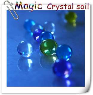 New Pearl shaped Blue Crystal soil Water beads Mud 1bag*5g Grow balls 