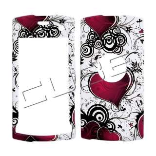 Sony Ericsson U51 Vivaz Phone Cover Red Hearts Vine 891  