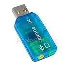USB 3d Audio Sound Card Microphone Headset Adapter  