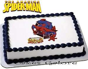 Spider Man Coming At You Edible Image Birthday Cake Topper LUCKS 
