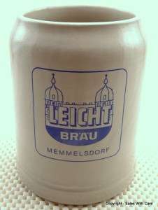 1960s Genuine German Leicht Brau Memmelsdorf Stoneware Beer Stein 