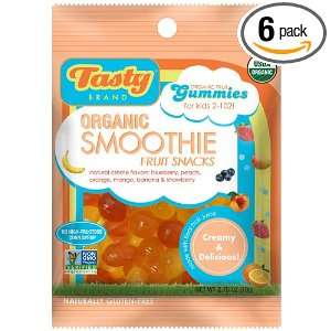 Tasty Brand Organic Fruit Snacks, Smoothie, 2.75 ounce Bags (Pack of 