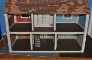 1940s Keystone Colonial Dollhouse 6 Rooms Staircase  