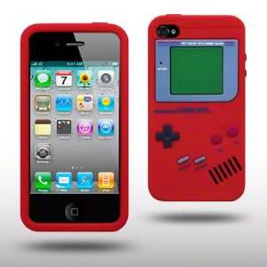  RED Game Boy Series Silicone Rubber iPhone 4/4S Case Cell 