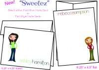 Custom Personalized SWEETEZ Girly Note Cards Stationery  