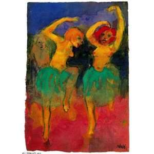     24 x 34 inches   Two Dancers (redheard and Blonde)