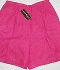 New fuchsia pink linen lined shorts 12 NWT Steinmart
