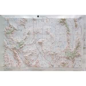 GOLDFIELD REGIONAL Raised Relief Map in the states of California and 