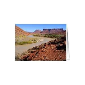  Colorado River Meander in Utah Desert Canyon Card Health 