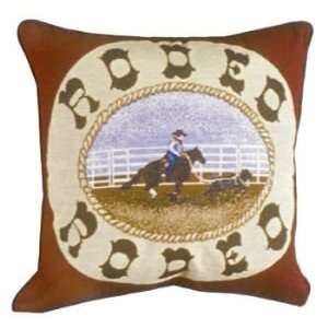  TAPESTRY PILLOW SIMPLY HOME WESTERN RODEO
