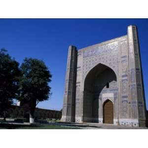 Bibi Khanum Mosque During Reconstruction, Built as Samarkands Main 