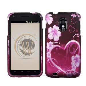 VMG Sprint Samsung Galaxy S II S2 Design Hard 2 Pc Case   Purple Pink 