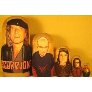  Scorpions Russian Nesting Doll Hand Made 5 Pcs / 6   7 in 