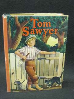 Mark Twain THE ADVENTURES OF TOM SAWYER   1944 HC/DJ Whitman Illustd 