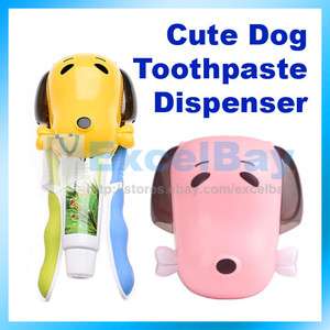 Lovely Dog Toothpaste Squeezer Dispenser Wall Fixing Holder  