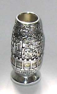 JUDAICA 925 SILVER PLATED 12 TRIBES TOOTHPICK HOLDER  
