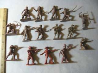 Toy plastic Soldiers. Marx?Civil War?Mexican Army?Arab?Indians? Set 15 
