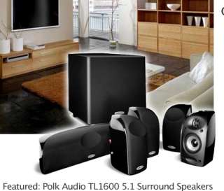   Audio TL1600 HD 5.1 Surround Home Theater Speaker Package Black 6 spks