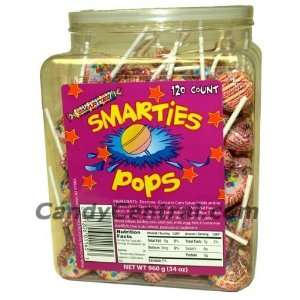 Smarties Pops Jar Double Lollies (120 Ct)  Grocery 