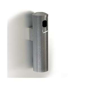 Deluxe Cigarette Smokers Post, 3.5x12 Wall Mounted, Satin Aluminum 