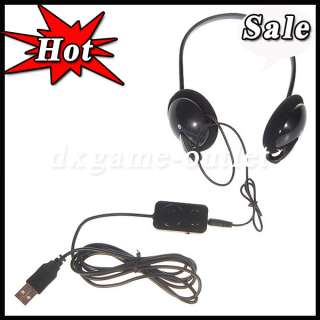 USB Headphone Headset with Microphone and Line Remote Controller for 