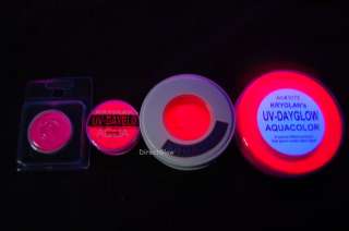 Kryolan UV Dayglow AquaColor Eyeshadow Make Up  PINK  722301710395 