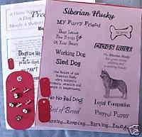   SIBERIAN HUSKY Dog Kit Lot 15 Vellum Words/Brads & More SMDTS  