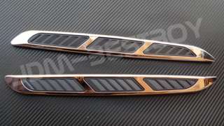 Chrome Euro Style Duct Air Fender Vent Badge HY  
