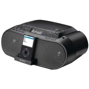  New  SONY ZSS2IPBLACK IPOD® DOCK BOOM BOX WITH CD PLAYER 