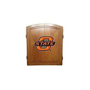 Sports Fan NCAA Oklahoma State Cowboys Dart Board Cabinet  