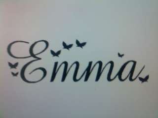 Wall Art, Name with Butterflies Vinyl Sticker, Decal  