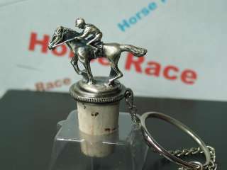 Wine Bottle Pewter Cork stopper, RACE HORSE   