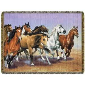  The Run Horse Tapestry Throw L10115