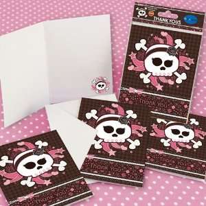    Skullicious Girl Skull Thank You Cards (8 count) Toys & Games