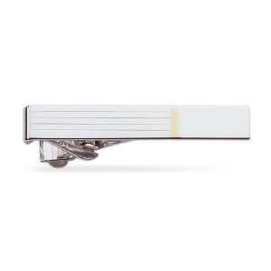  23k Rhodium Electroplated Tie Clip SZUL Jewelry