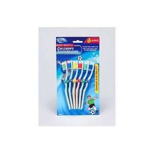   Pack of 6 Pack childrens wave bristle toothbrushes 