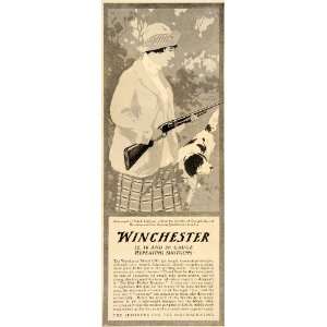  1915 Ad Winchester Woman Hunting Dog Shooting Rifle WWI 