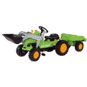    Green Pedal Tractor With Trailer For Children Toys & Games