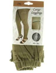 Tri Coastal Design Womens Plus Size Cotton Cargo Stretch Leggings in 