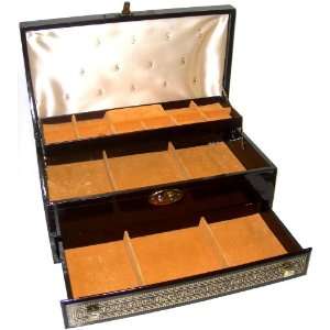  Vintage Locking Mele Jewelry Box with Key 