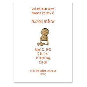  African American Baby Birth Announcement Baby