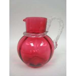  Victorian Cranberry Water Pitcher