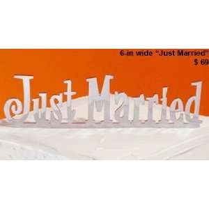  Just Married Wedding Cake Topper