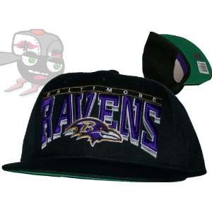  Baltimore Ravens Black Block Script Snapback Hat Cap 