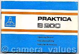 Praktica B200 Instruction Manual, More Camera Books Listed