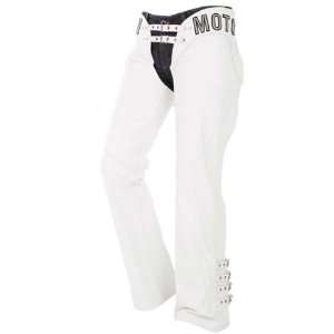 ICON BOMBSHELL WOMENS LEATHER CHAPS WHITE MD Automotive