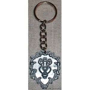  WOW World of Warcraft Alliance Symbol Pewter KEYCHAIN 